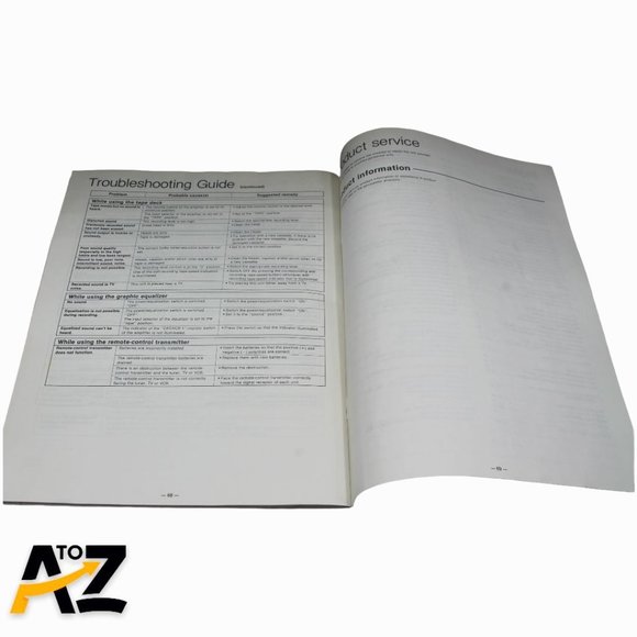 Technics Electronic Components SD-S2200 Operating Instructions Owner's Manual Or - Picture 12 of 12
